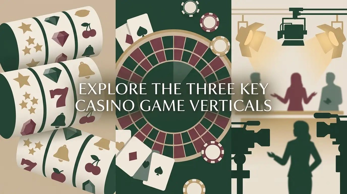 Abstract slot reels, cards and live-table symbols